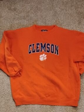 Team Apparel Bright Orange Clemson Pullover Sweatshirt